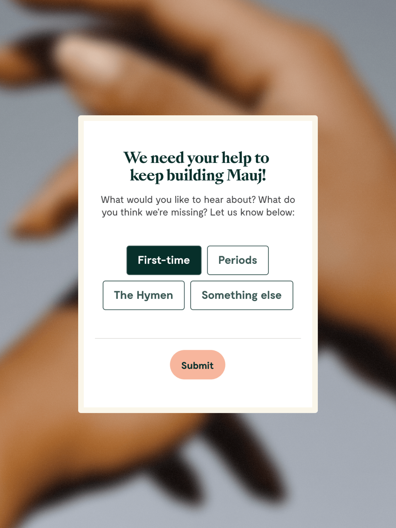 Feedback module on Mauj platform