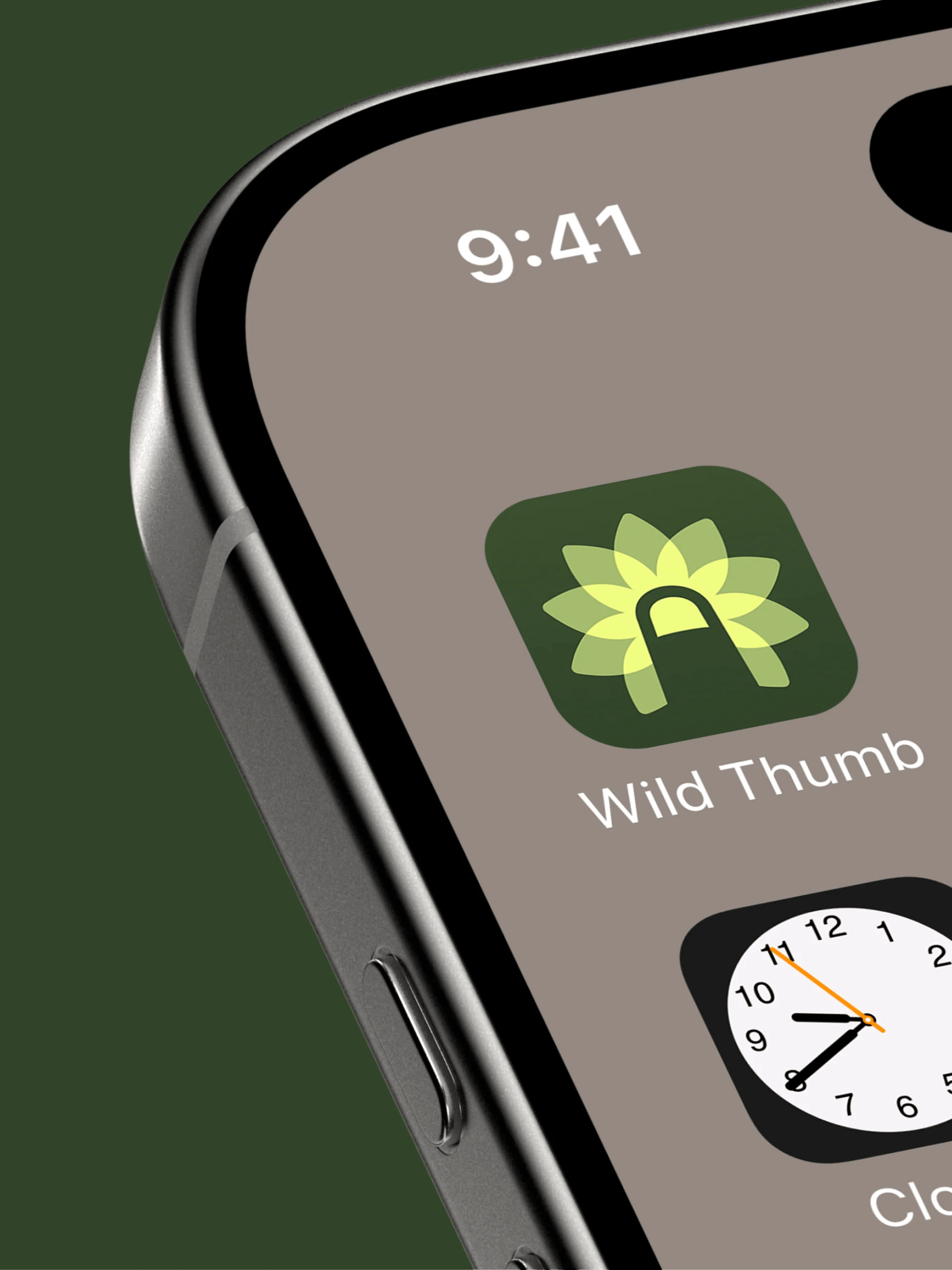 The Wild Thumb thumbnail on an iPhone screen